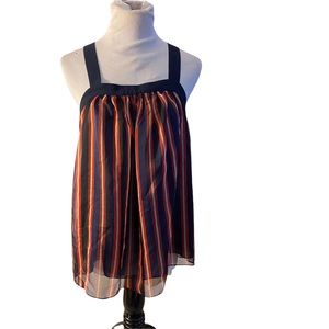 31-Zara Navy blue and red tank size medium